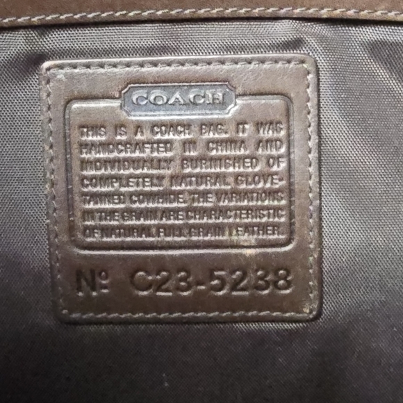 Coach Logan Rich Choco Brown Leather Large Briefcase Portfolio Laptop Bag 5238 - Picture 14 of 16